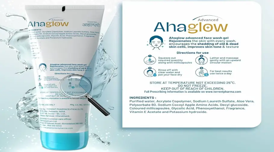 ahaglow face wash contain salicylic acid